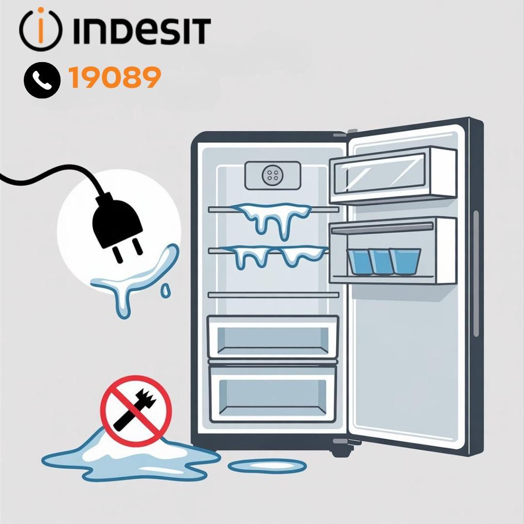 إزالة الثلج المتراكم في ثلاجة اندست