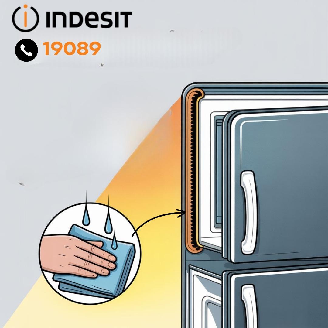 فحص جلدة باب ثلاجة اندست